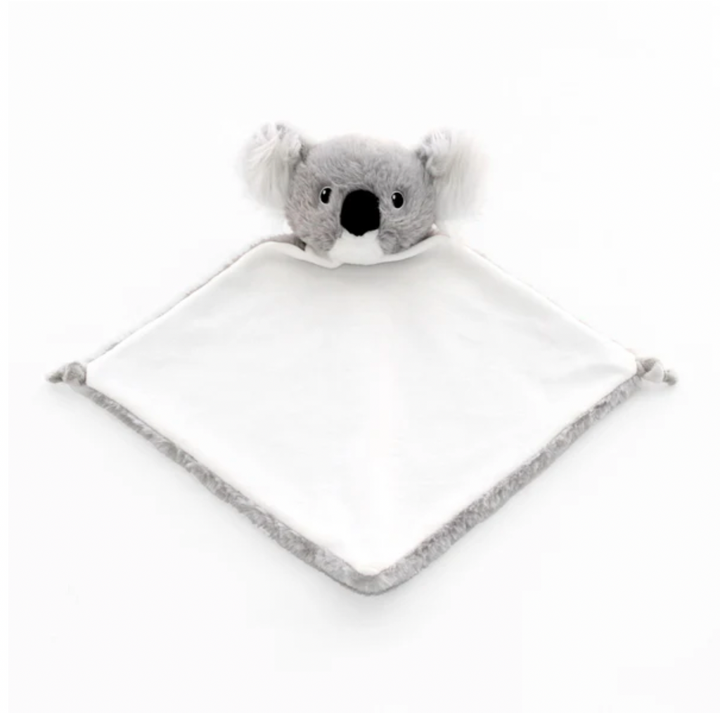 Oswald the koala snugglie comforter ready to be personalised with embroidery.