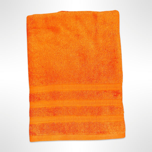 Orange towel used for personalised childrens bath towels.