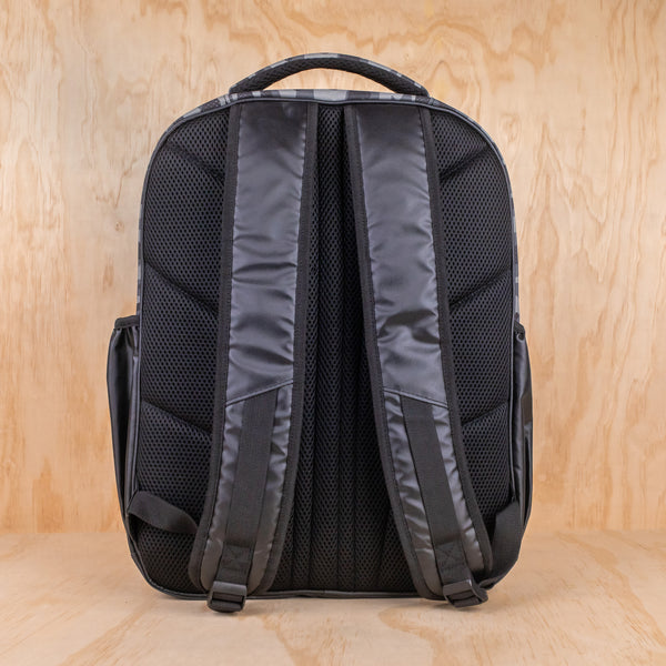 Montiico Backpack in Combat pattern showing padded back straps