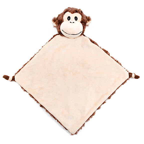 Monkey snugglie comforter blankie ready to be personalised