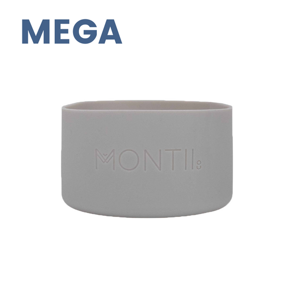 Montiico Silicon Bumpers for Mega Drink Bottles in the colour chrome silver grey