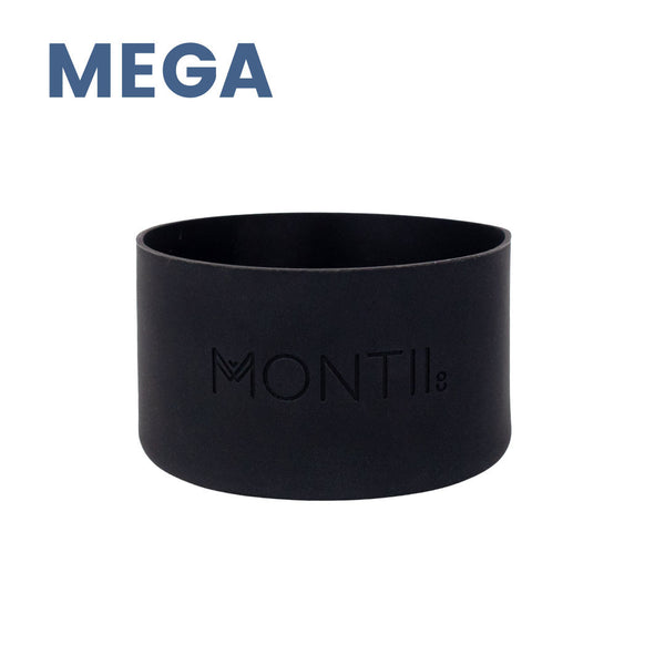 Montiico Silicon Bumpers for Mega Drink Bottles in the colour coal black