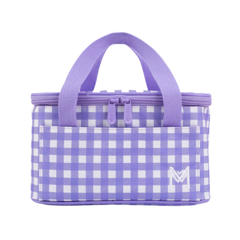 Montiico Insulated Cooler Bag in the colour purple gingham check