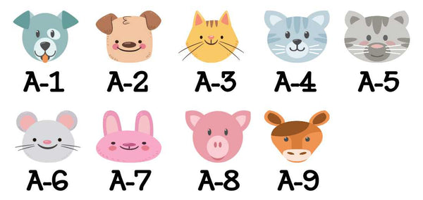Graphic of pet faces to pick from for personalised blankets