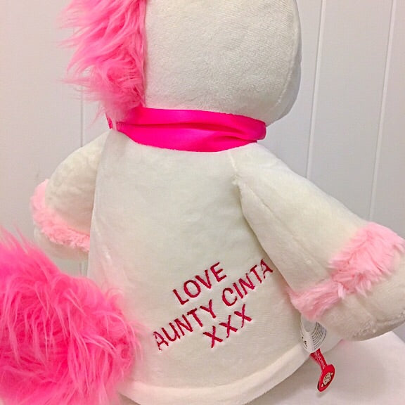 Include Embroidery on Back of Plushie