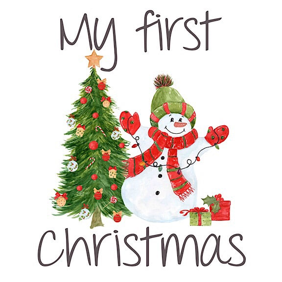 Happy Snowman Christmas Onesie/Tshirt
