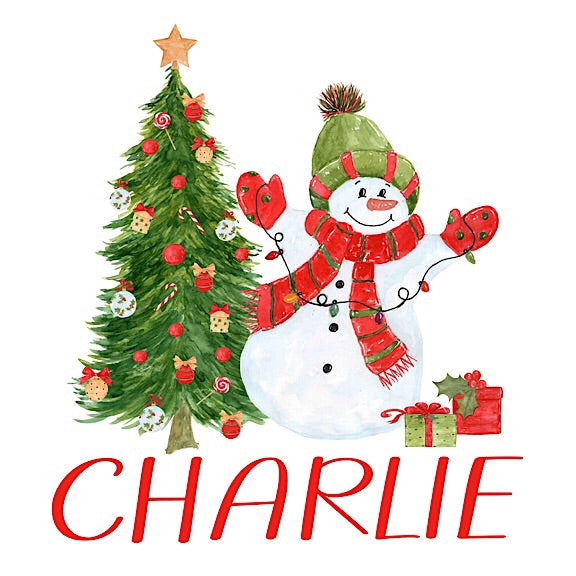 Happy Snowman Christmas Onesie/Tshirt