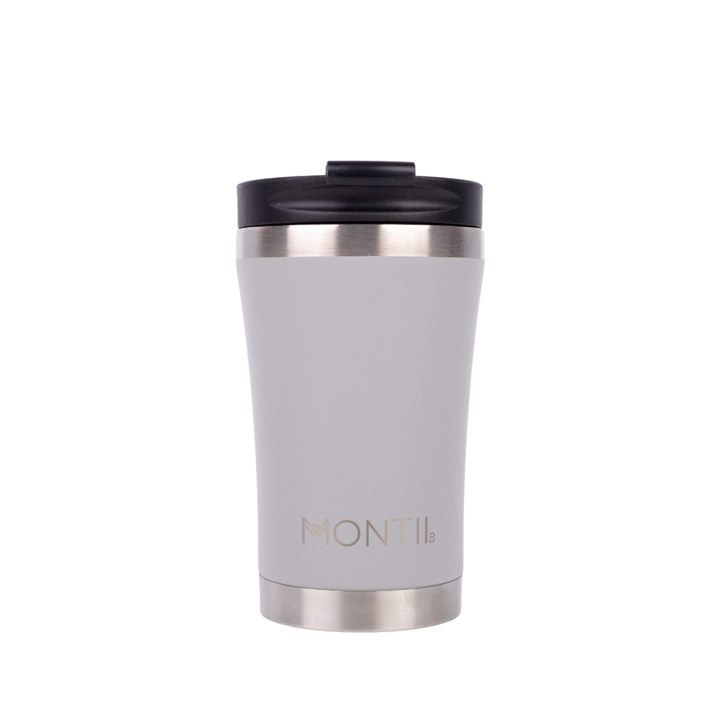 Montiico regular sized coffee cup in the colour chrome silver grey