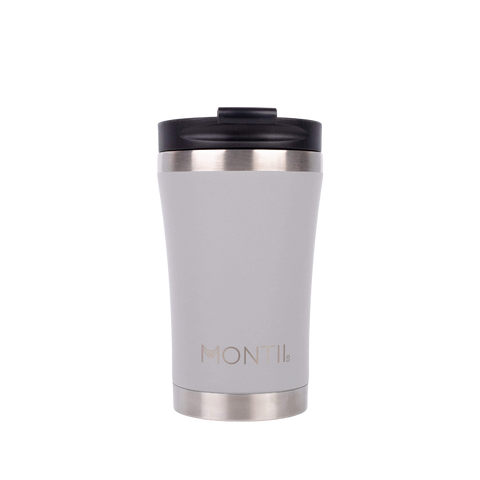 Montiico regular sized coffee cup in the colour chrome silver grey