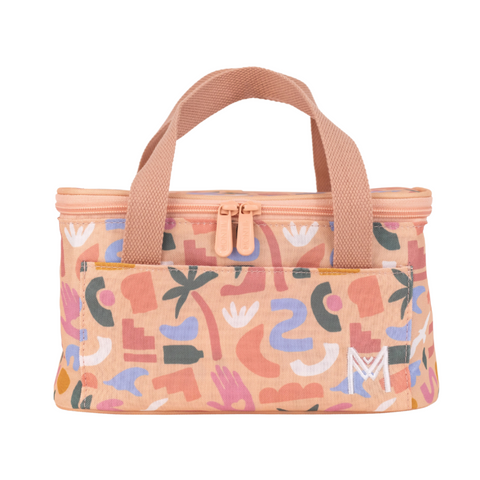 Montiico Insulated Cooler Bag in a staycay holiday peach print
