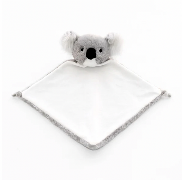 Oswald the koala snugglie comforter ready to be personalised with embroidery.