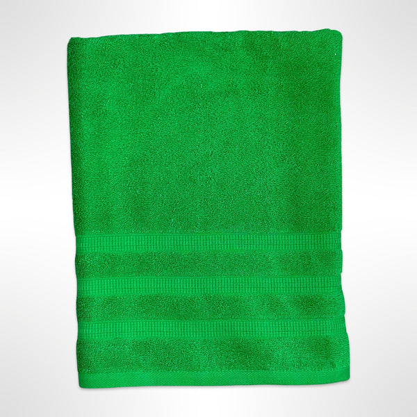 Green towel used for personalised childrens bath towels.