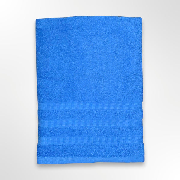 Blue towel used for personalised childrens bath towels.