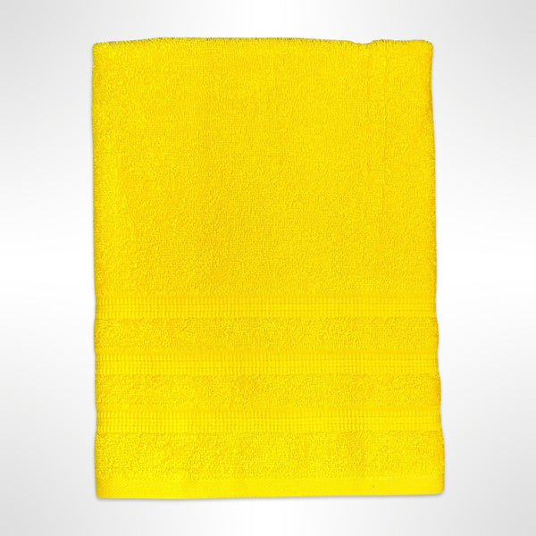 Yellow towel used for personalised childrens bath towels.