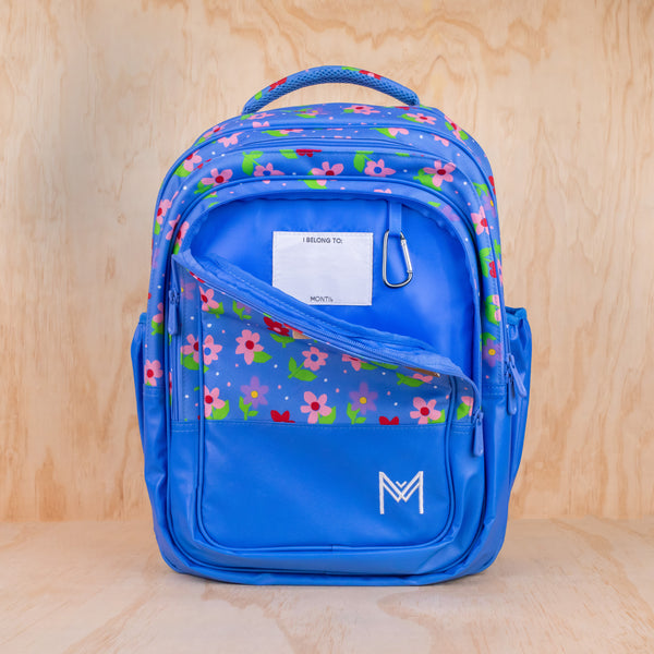 Montiico Petals Backpack showing inside of front pocket