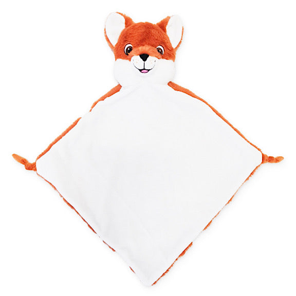Orange and white fox blankie blanket comforter snugglie ready to be personalised