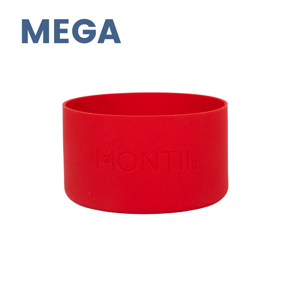 Montiico Silicon Bumpers for Mega Drink Bottles in the colour cherry red