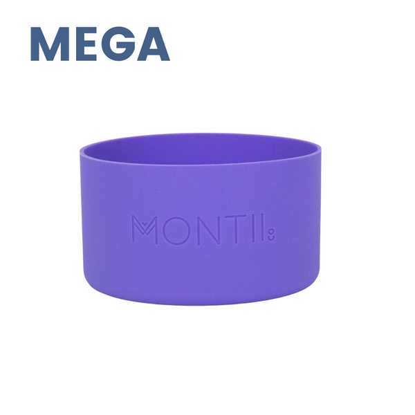 Montiico Silicon Bumpers for Mega Drink Bottles in the colour grape purple