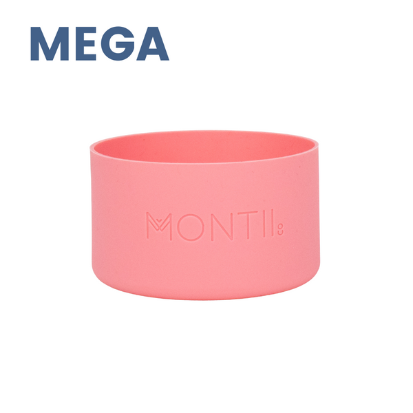 Montiico Silicon Bumpers for Mega Drink Bottles in the colour strawberry pink