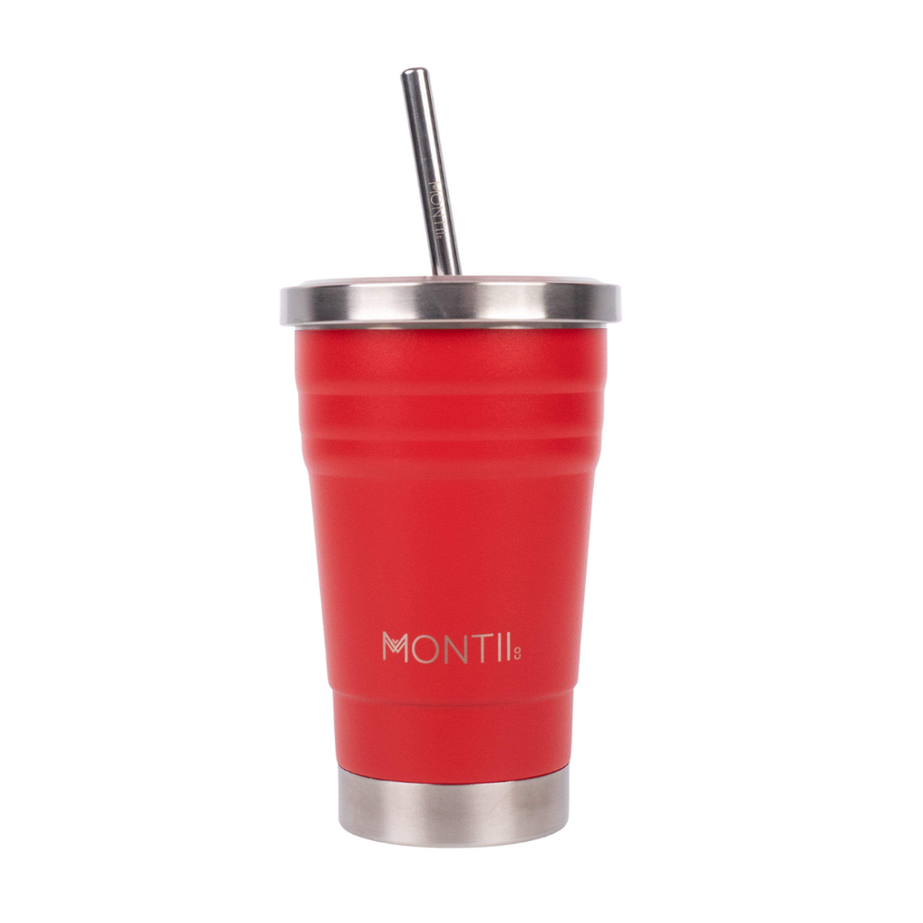 Montiico Mini Smoothie Cup in the colour cherry red