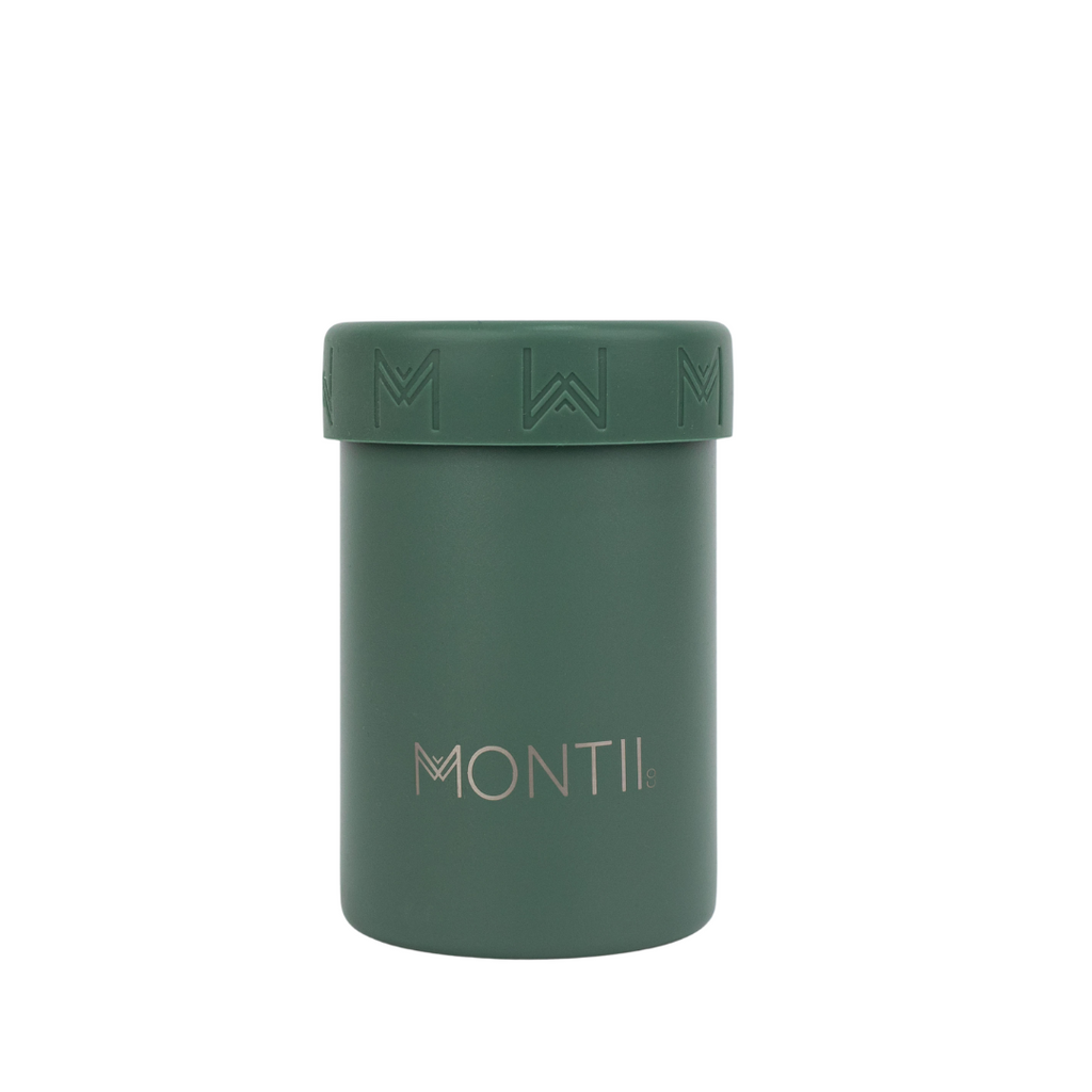 Montiico can and bottle cooler in the colour sage green