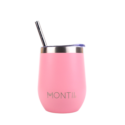 Montiico Insulated Tumbler in the colour strawberry pink