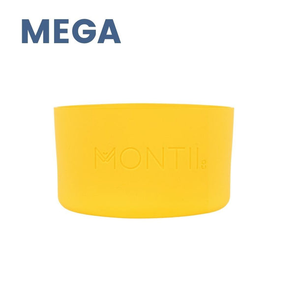 Montiico Silicon Bumpers for Mega Drink Bottles in the colour pineapple yellow