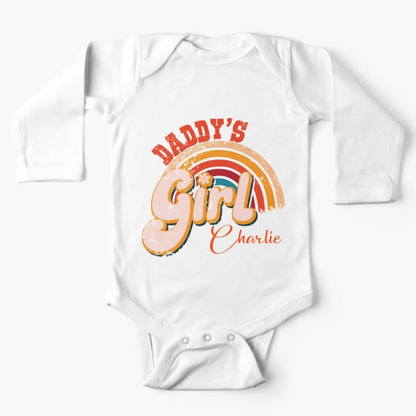 Daddys Girl Retro Personalised Onesie or Tshirt