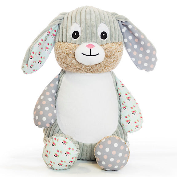 Snowball the Harlequin Bunny Plushie