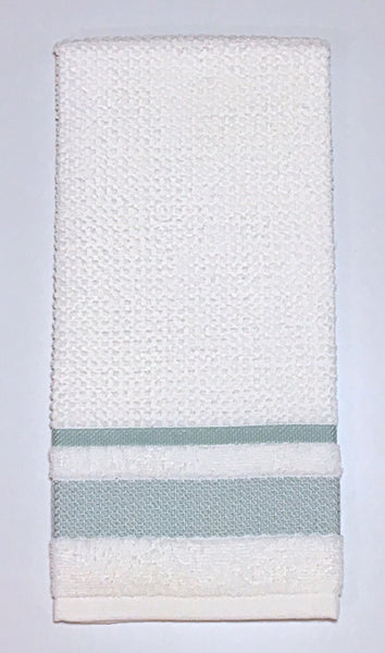 Grandma 2-pack of Tea Towels in Aqua Diamond Stripe