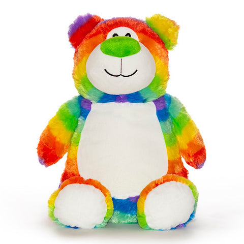 Cubbyford the Bright Rainbow Bear Plushie