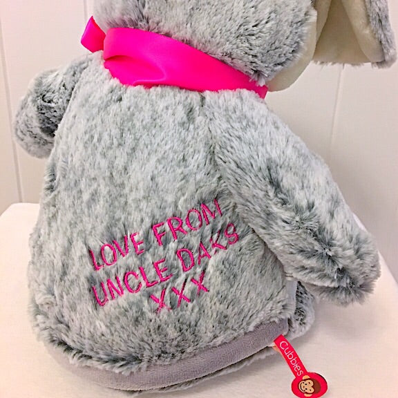 Include Embroidery on Back of Plushie