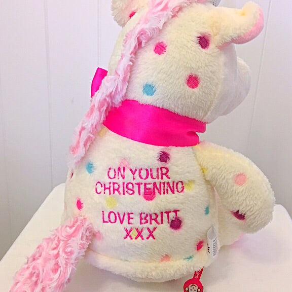 Include Embroidery on Back of Plushie