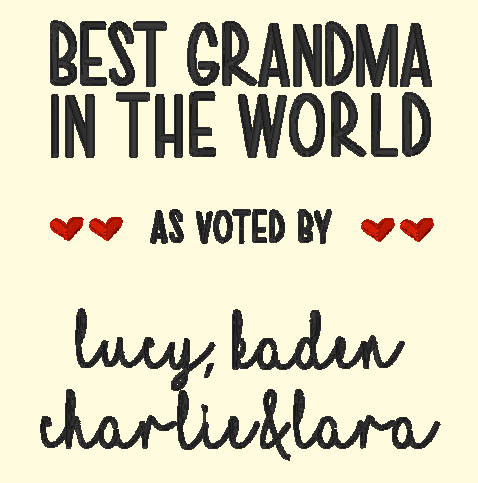 Grandma 2-pack of Tea Towels in Navy Diamond Stripe