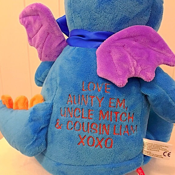 Include Embroidery on Back of Plushie