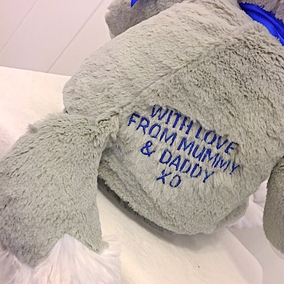 Include Embroidery on Back of Plushie