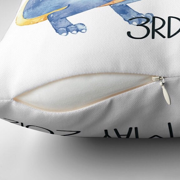 Trex Birth Announcement Cushion