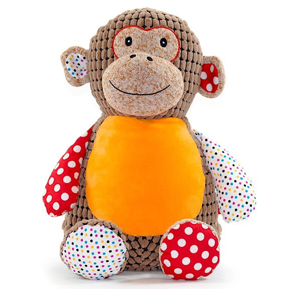 Huggles the Brown Harlequin Monkey Plushie