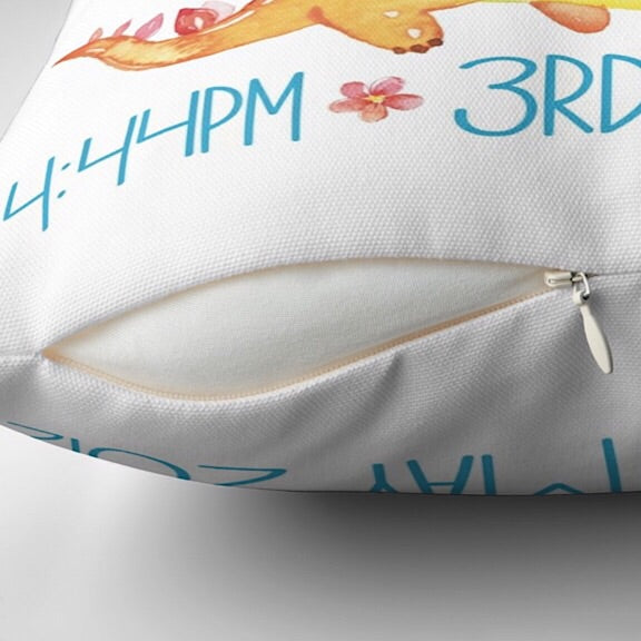Stegosaurus Birth Announcement Cushion