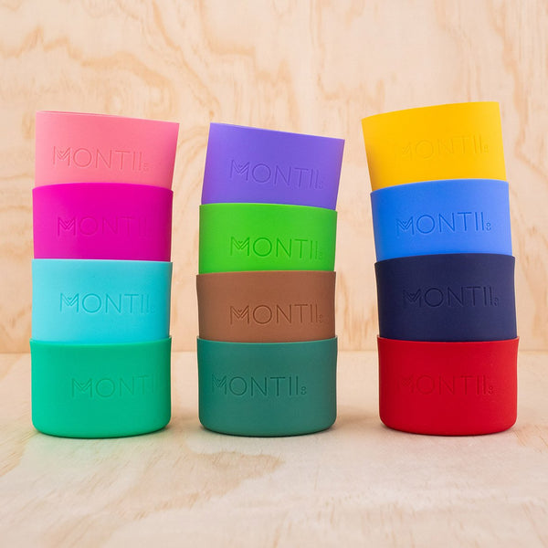 Montiico Silicon Bumpers for Original and Mini Drink Bottles in a rainbow of colours
