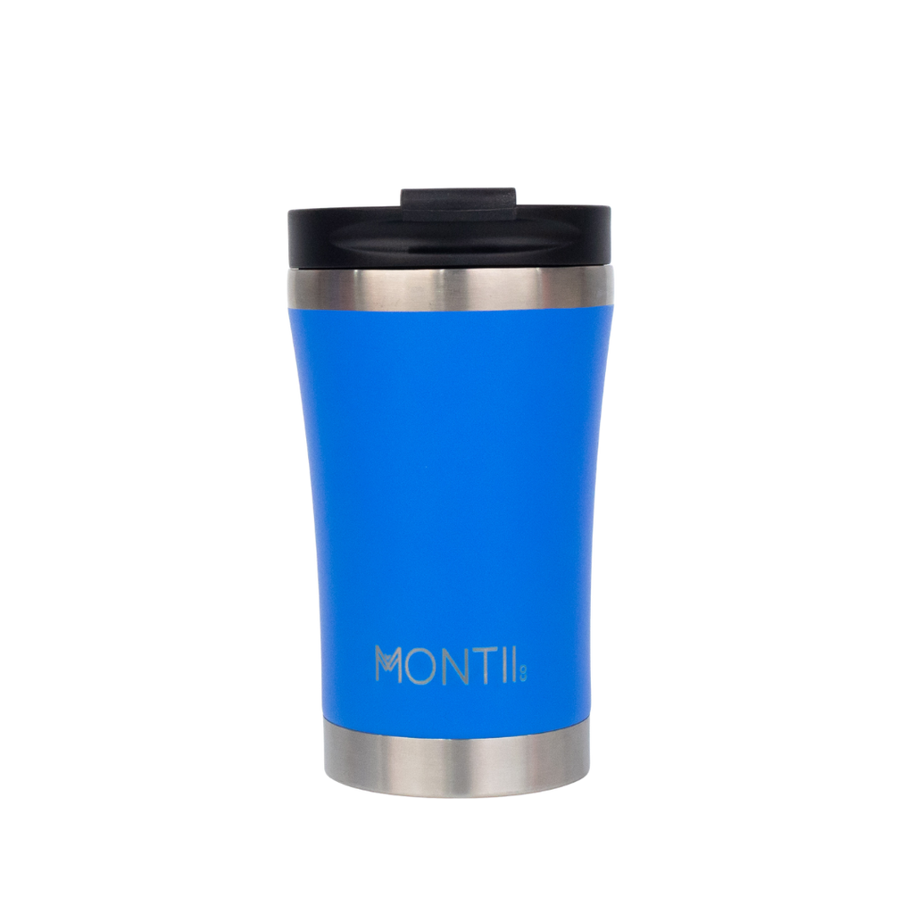 Montiico regular sized coffee cup in the colour blueberry blue